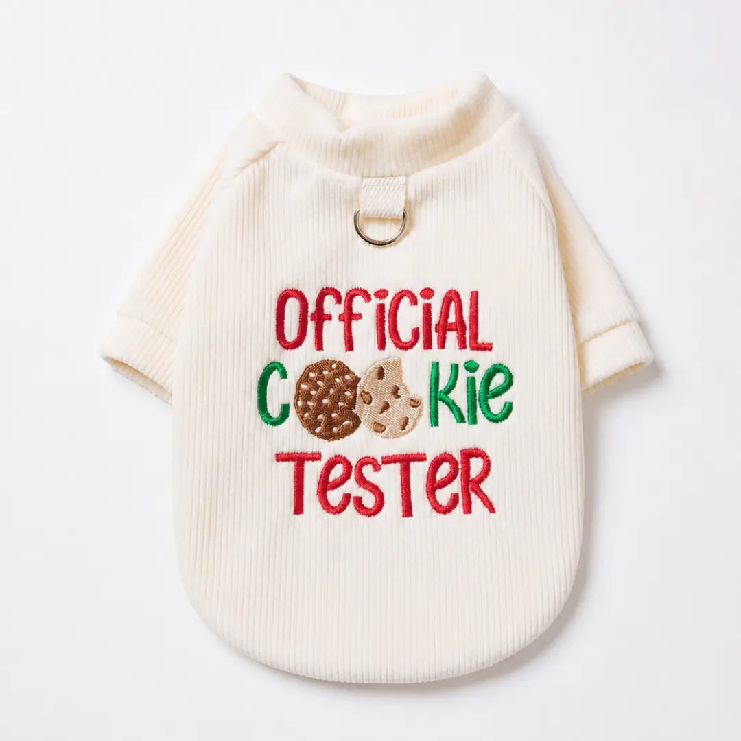 COOKIE TESTER DOG SWEATER
