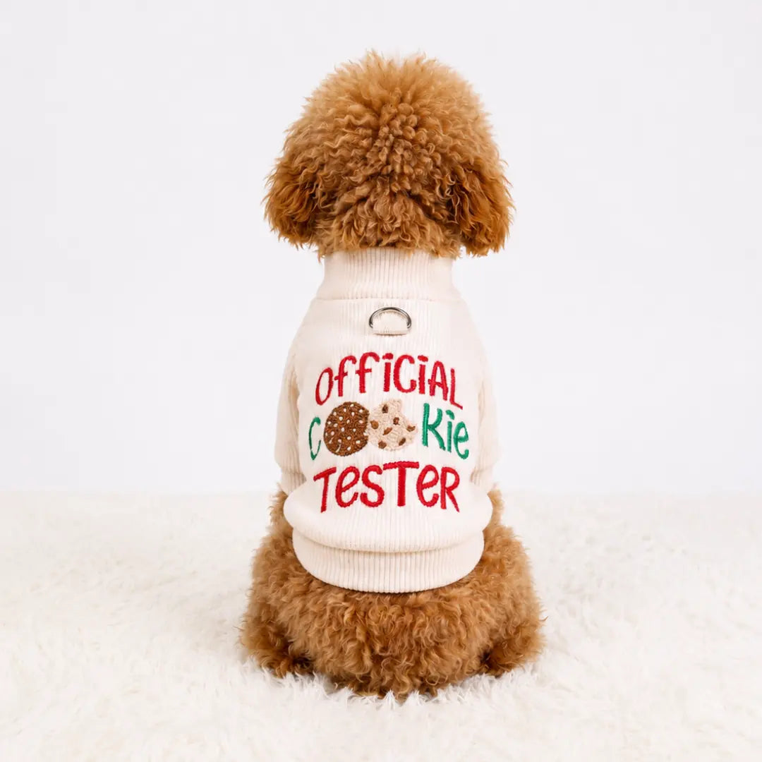 COOKIE TESTER DOG SWEATER