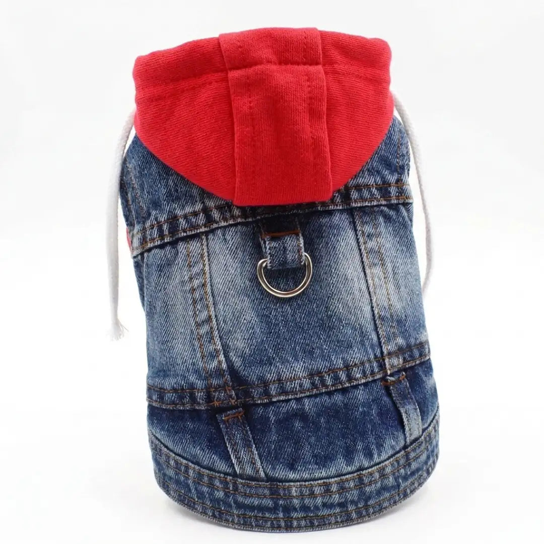 Pet Denim Jacket with Hoodie