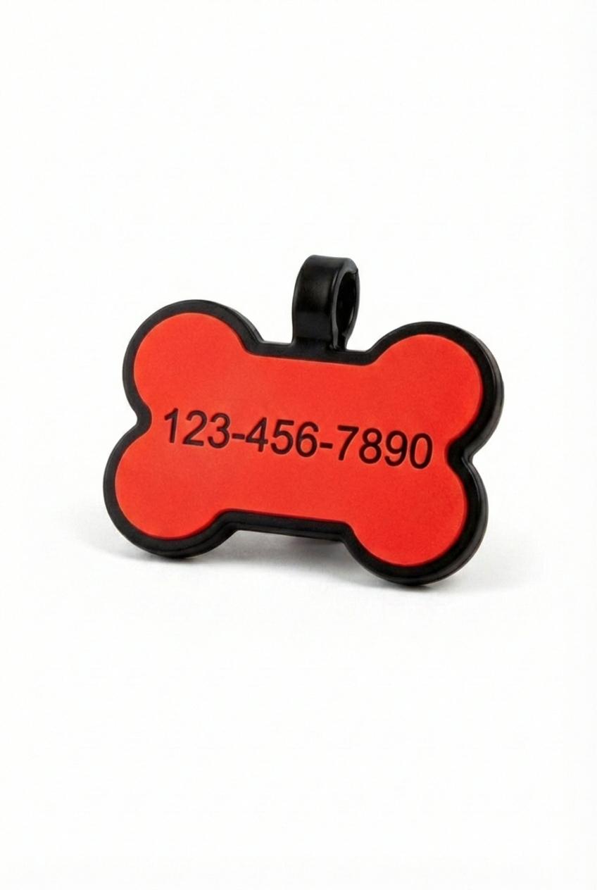 Bone Shape Silicone Tag