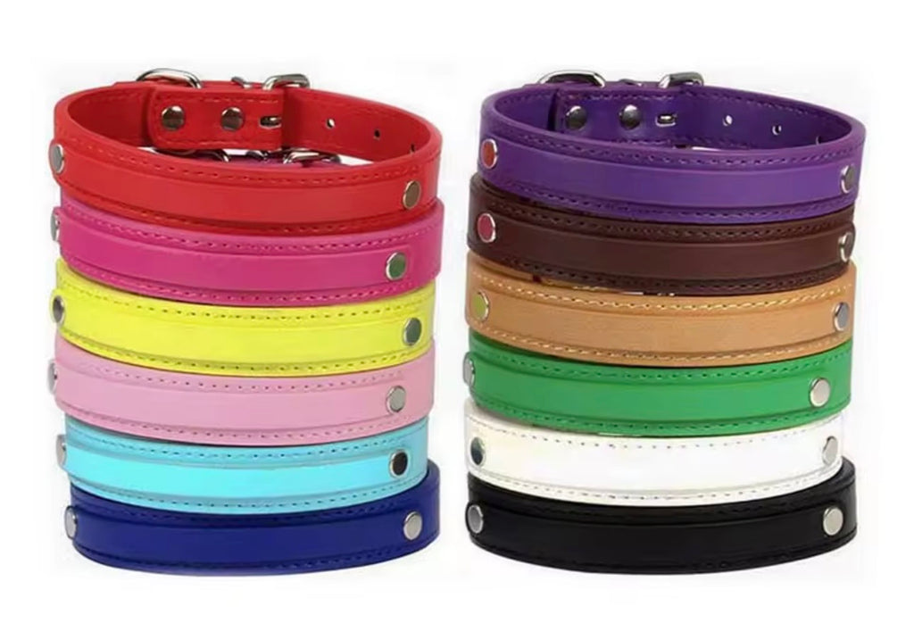 Custom Leather Dog Collar – Personalized Rhinestone Name Collar